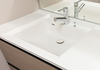 シャワー混合水栓一体型カウンター