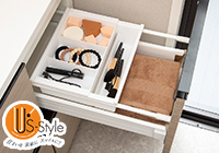 化粧トレー付き引き出し